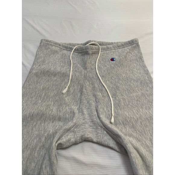 Champion Reverse Weave Warm Up Gray Cuffed Regular Fit Sweatpants Size Large - Picture 3 of 7